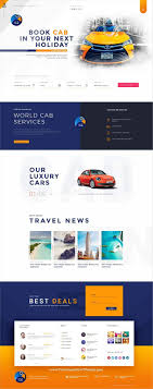 Let S Go Is Clean And Modern Design Psd Template For Cab Taxi Booking And Travel Agency We Travel Website Design Travel Agency Website Agency Website Design