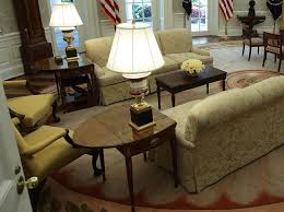 The lower shelf is crafted from tempered glass,. This Is The First Thing Donald Trump Changed In The Oval Office After Obama Moved Out
