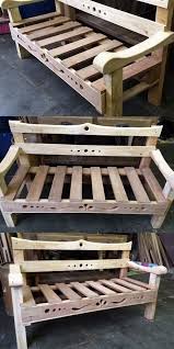 Bench Designing Of Wooden Pallet Work In 2020 Wooden Pallet Projects Wooden Pallet Furniture Pallet Furniture