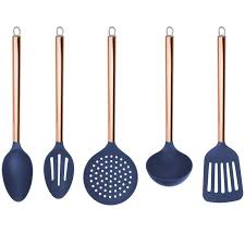 5pc Navy Coppertools Copper Kitchen Utensils Copper Kitchen Decor Gold Kitchen Accessories
