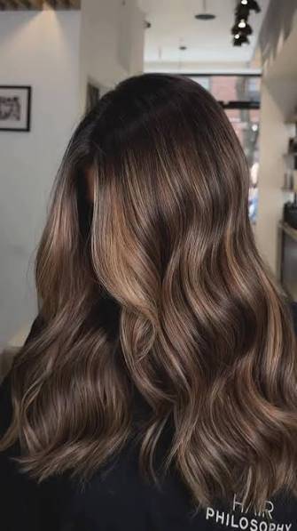 Honey Caramel Balayage On Black Hair