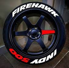 Inspired by their racing heritage the firehawk indy 500 tread design features a proprietary groove channel that dramatically improves handling and braking on wet roads. Tire Lettering Decal Stickers Performance Stickers