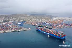 Le Porte Conteneurs Chinois Cosco Shipping Pisces Accoste Au Port Du Piree