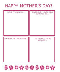 Ready to print or share on social this free happy mother's day card pack features five designs, each lovingly created with care to help you spread cheer. Printable Mother S Day Cards For Kids Allfreeholidaycrafts Com