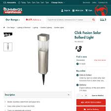 It is made from a sturdy material. Click Fusion Solar Bollard Light 3 Was 6 90 Stainless Steel Mini Solar Bollard Led Light 1 Was 2 Bunnings Ozbargain