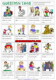 question tags esl grammar exercise worksheet for kids