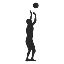Volleyball Player Setting The Ball Silhouette Silhouette Volleyball Players Volleyball