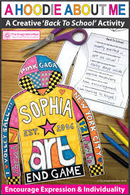 All About Me Art Hoodie Design Activity All About Me Activities About Me Activities School Creative