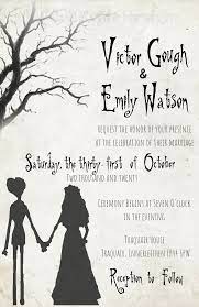 Corpse Bride Inspired Wedding Invitation Corpse Bride Wedding Halloween Themed Wedding Corpse Bride