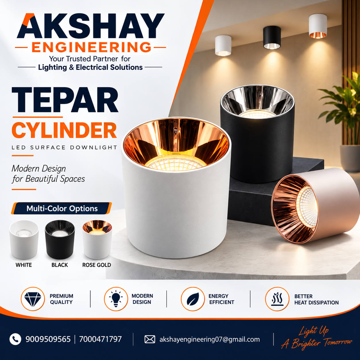 TEPAR CYLINDER LED COB LIGHT | 7W -12W -15W -18W | product image