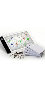 Amazon Com Flip Book Kit With Light Pad A4 Led Light Box For Drawing And Tracing 360 Sheets Animation Paper For Flip Books A4 Flipbook Kit Led Lightbox Light Tablet For Tracing