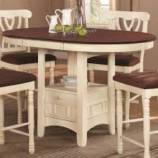 Rustic solid mango wood round dining table, industrial kitchen table with metal legs. Round Counter Height Table With Leaf Ideas On Foter