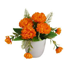 4.5 out of 5 stars. 5 Head Artificial Flower Plastic Potted Simulation Plant Home Office Fake Floral Decor Blue Walmart Com Walmart Com