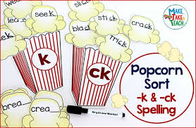 Set the timer for 5 minutes. Teaching The K And Ck Spelling Pattern Make Take Teach