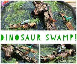They love exploring the different textures, colors, weights, and scents of every day. Dinosaur Swamp Sensory Play The Imagination Tree