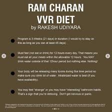 ram charans vinaya vidheya rama body transformation diet