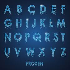 Laminated flash cards alphabet letters | 26 pcs. Frozen Alphabet Letter Vector Free Download
