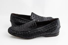 Black Woven Loafers Shoes