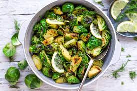 Start by prepping your sprouts by removing in your skillet add in your pancetta and cook until it is nice and crispy. Pan Roasted Brussels Sprouts With Loads Of Lemon And Dill Food To Glow