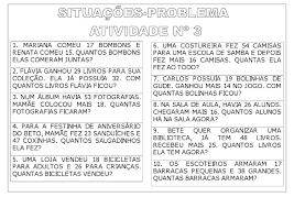 Atividades Situacao Problema 3o Ano Atividades De Matematica