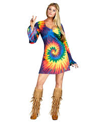 Tie Dye Hippie Dress Womens Costume Hippie Costumes Hippie Costume Costumes For Women 70s Costume Women