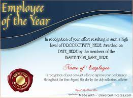 Employee of the month for most fixed bugs certificate template. Free Employee Of The Year Certificate Template At Clevercertificates Com Certificate Templates Award Template Free Certificate Templates