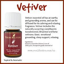 The health benefits of the vetiver essential oil is given in this article. Vetiver Essential Oil Real Food Rn