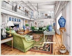 Carolyne Roehm S Books And Her New Home In Charleston Sc Hadley Court Interior Design Renderings Interior Design Drawings Interior Design Sketches