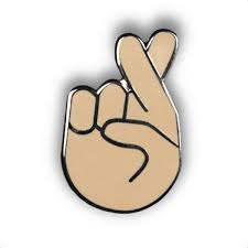 Translator from emoji to english, download emoji. Pin With Illustration Of Crossed Fingers Fame Pin