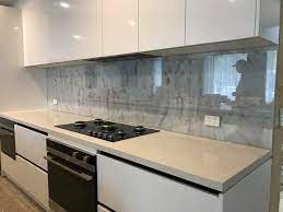 Printed Glass On Glass Marble Effect Kitchen Splashbacks By Https Perthsplashbacks Net Au Kitchen Splashback Tiles Glass Backsplash Kitchen Glass Backsplash