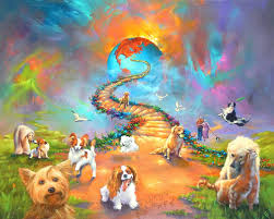 To hatch a crow, a black rainbow/bent in emptiness/over emptiness/but flying), the song relates the town's sameness suggesting even the colors of the rainbow there are black. Rainbow Bridge All Dogs Go To Heaven Boxer Bulldog Golden Retriever 8x10 Art Print Pet And Poem Sympathy Memorial Stairway To Heaven Pet Portraits Art Collectibles