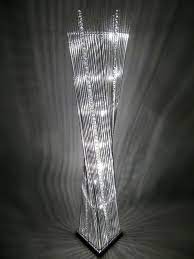 Your floor lamps do not just light up your house. Silver Cayan Tower Led Floor Lamp With Crystals Wlfcayantowercrystal Sassyhome