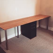 Diy Ikea Desk Parts Karlby Countertop Beech 139 Sjunne Leg Nickel Plated 15 Per Micke Drawer Unit 59 Best Part This De Ikea Desk Home Desk Ikea Diy