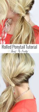 While ponytails look their best with western and casual wear, they can even if your hairs are not that voluminous or long but you want to get a thick and long ponytail, this one can be the best hairstyle for you. Rolled Ponytail Tutorial Cute Everyday Hairstyles Hairstyles Weekly