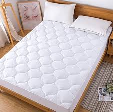 Decroom Cool Mattress Pad Queen Down Alternative Quilted Mattress Protector Breathable Fitted Sheet Matress Cover Que Mattress Pad Queen Mattress Mattress Pad