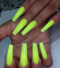 Ombré nails are a great option for when you want to feature multiple colors in your manicure. Coffin Acrylic Nails Neon Yellow Nails Novocom Top