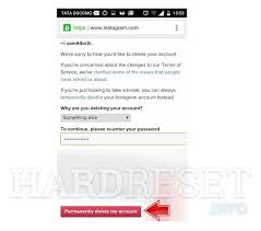 In the lower corner of your screen, on the right, you will now see the option 'temporarily deactivate my account'. How To Delete Instagram Account Mehr Anzeigen Hardreset Info