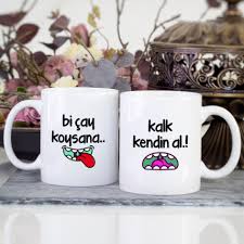Cay Koysana Ikili Kupa Bardak Kupalar Bardak Seramik Kupa