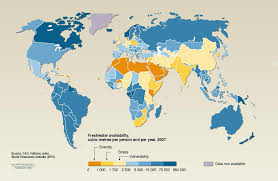 water scarcity issues were running out of water few