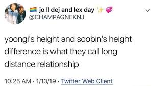 His nickname is cucumber because of his tall height. Yoongi S Height And Soobin S Height Difference Is What They Call Long Distance Relationship 10 25 Am 1 13 19 Twitter Web Client