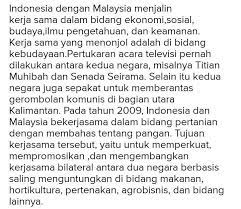 Sebutkan Contoh Bentuk Kerjasama Antara Indonesia Dengan Malaysia Dalam Bidang Ekonomi Dan Politik Brainly Co Id