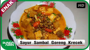 *menu cantik 180k* * ketupat 5pcs * opor ayam 5potong *sambel goreng kentang *sayur krecek *sayur godok 2. Resep Masakan Tradisional Sayur Sambal Goreng Krecek Tahu Kacang Tolo Bunda Airin Youtube