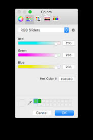 Output Format Of The Standard Mac Os Color Picker Dialog