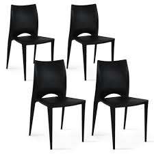 Chaises tolix chaises eames table et chaises chaises noires idée salle à manger table salle à manger customiser chaise salle à manger industrielle relooking meuble. Chaises Terrasse Chaise Plastique Noire Mobeventpro