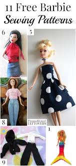 Free universal teardrop dress pocket pattern. 10 Free Barbie Sewing Patterns