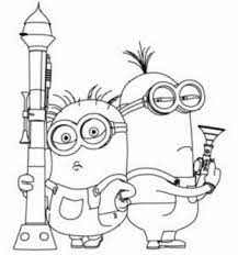 With cute despicable me minion coloring pages funny ratatouille coloring pages for kids lovely despicable me 2 Two Minions Armed Despicable Me 2 Coloring Pages Minions Coloring Pages Minion Coloring Pages Coloring Pages