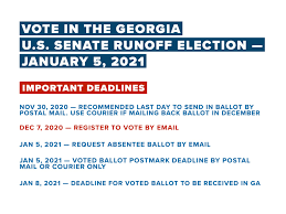 The four candidates at the 2021 georgia runoff elections — jon ossoff, david perdue, raphael just like the presidential election, a huge portion of georgia voters have taken advantage of early. Georgia Us Senate Election Jan 5 2021 By Jennifer Rakow Stepper