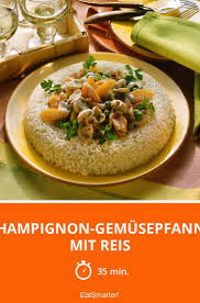 Champignon Gemusepfanne Mit Reis Rezept Reis Gemuse Pfanne Rezepte Lebensmittel Essen