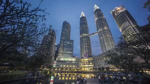 Night time kuala lumpur downtown aerial panorama 4k circa september 25 2018 kuala lumpur, malaysia. Shutterstock