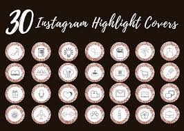 30 Instagram Story Highlight Icons Rose Gold Foil Icon Etsy Instagram Highlight Icons Instagram Story Icon
